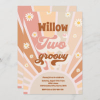 Two Groovy Hippie 2nd Birthday Sunshine Daisy