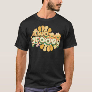 Two Groovy Kids 2nd Birthday Turning Girls Two T-Shirt