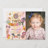 Two Groovy Retro Photo 2nd Birthday