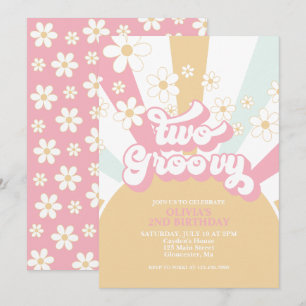 Two Groovy Retro Sunshine Summer Invitation