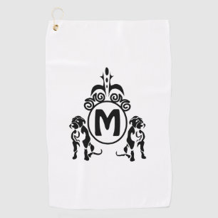 Two Guard Dog Monogram Golf Towel