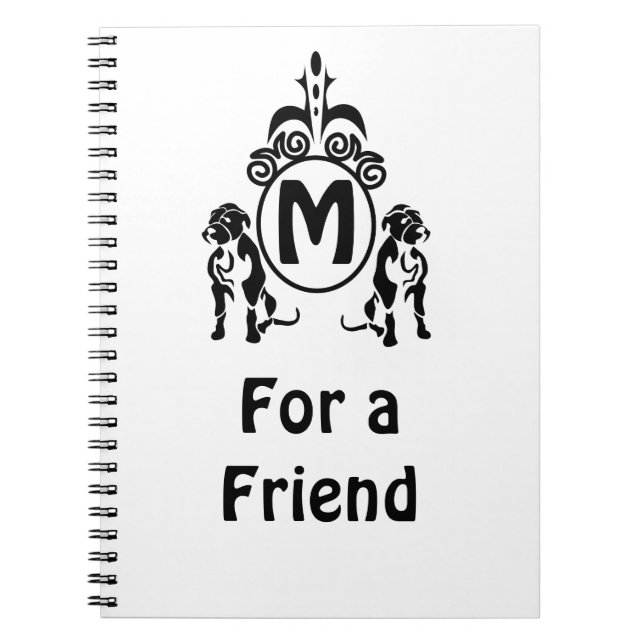 Two Guard Dog Monogram Notebook (Front)