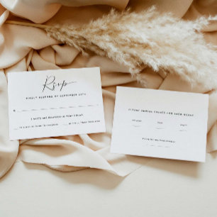 Two Guest Count Meal Choice RSVP Card