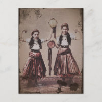 Two Gypsy Girls with Tamborines
