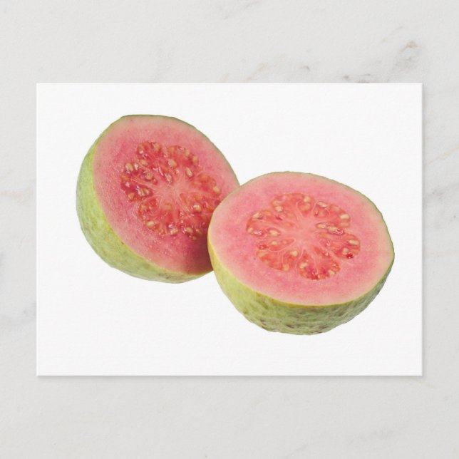 Two halves pink guava postcard (Front)