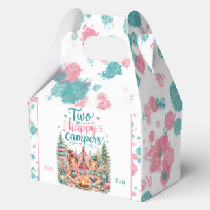 Two Happy Campers Twin Girls' Birthday Party Favou Favour Box