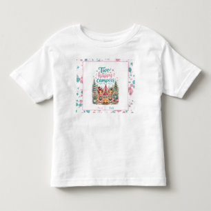 Two Happy Campers Twin Girls' Birthday Party Toddler T-Shirt