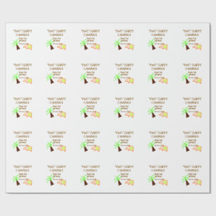 Two happy camping 2nd birthday tree camp kids wrapping paper