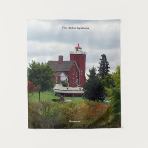 Two Harbour Lighthouse & Boat tapestry