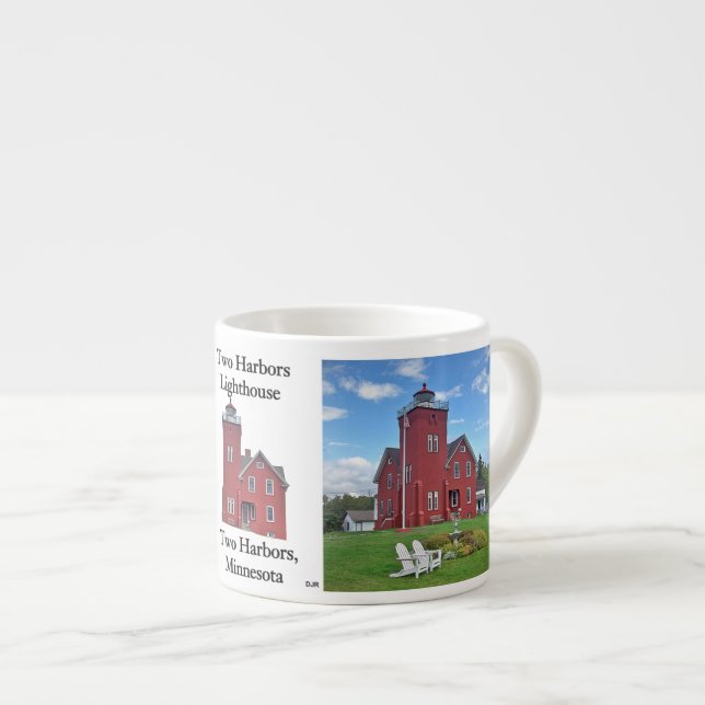 Two Harbour Lighthouse espresso mug (Front Right)