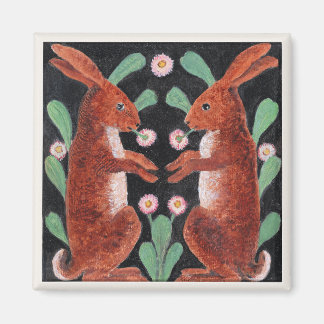 Two Hares by William Bell Scott Magnet