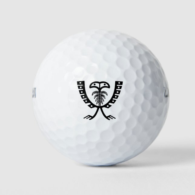 Two Headed Black Eagle Golf Balls (Front)