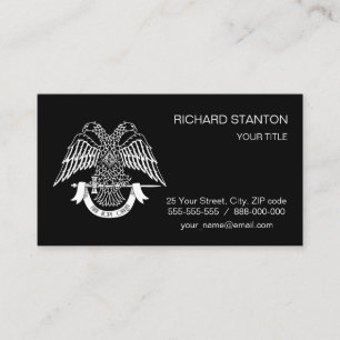 Two-headed eagle as Masonic symbol Business Card