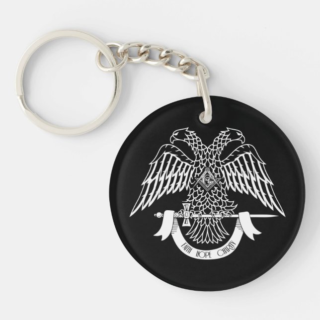 Two-headed eagle as Masonic symbol Key Ring (Front)