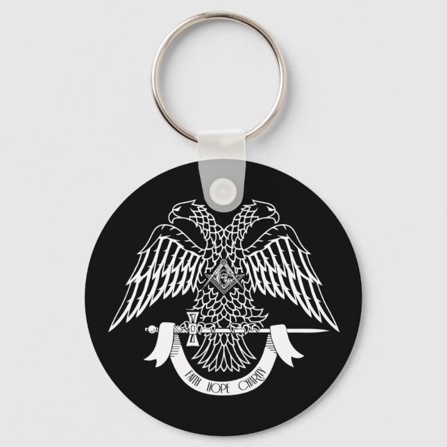 Two-headed eagle as Masonic symbol Key Ring (Front)