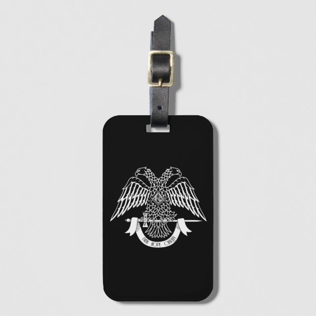 Two-headed eagle as Masonic symbol Luggage Tag (Front Vertical)