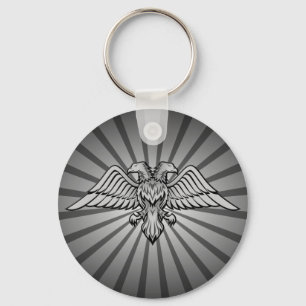 Two headed eagle key ring
