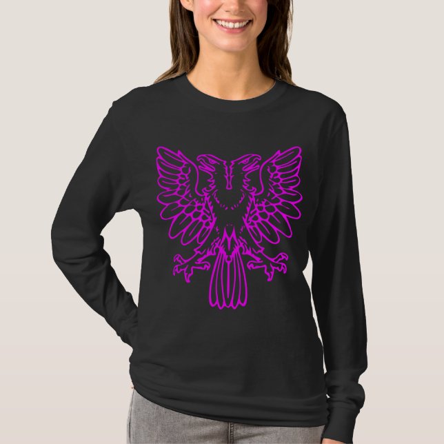 Two Headed Eagle - Magenta T-Shirt (Front)
