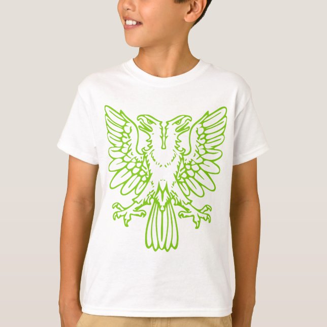 Two Headed Eagle - Martian Green T-Shirt (Front)