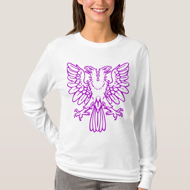 Two Headed Eagle - Purple T-Shirt (Front)