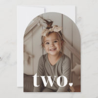 Two Heart Arched Photo 2nd Birthday