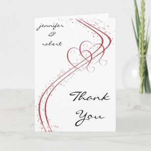 Two Hearts as One Thank You card