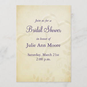 Two Hearts Bridal Shower Invitation