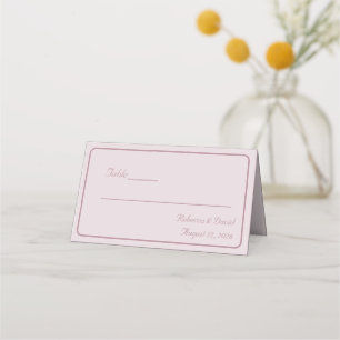Two Hearts Catholic Wedding Folded Place Card