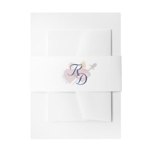 Two Hearts Catholic Wedding Invitation Belly Band
