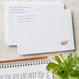 Two Hearts Catholic Wedding Invitation Envelope