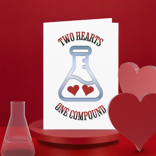 Two Hearts Chemistry Valentine's Day Card (Creator Uploaded)