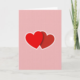 Two Hearts Embrace Love Card