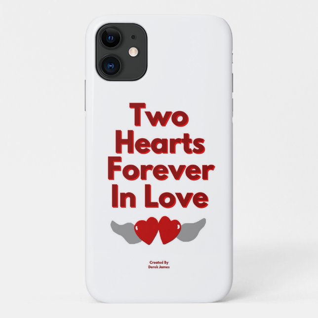 Two Hearts Forever In Love Apple iPhone 11 Case (Back)