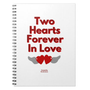 Two Hearts Forever In Love Spiral Photo Notebook
