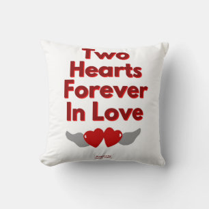 Two Hearts forever In Love Square Throw Pillow