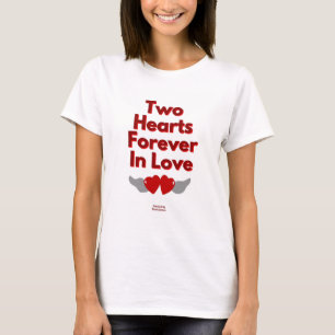 Two Hearts Forever In Love Women's White T Shirt