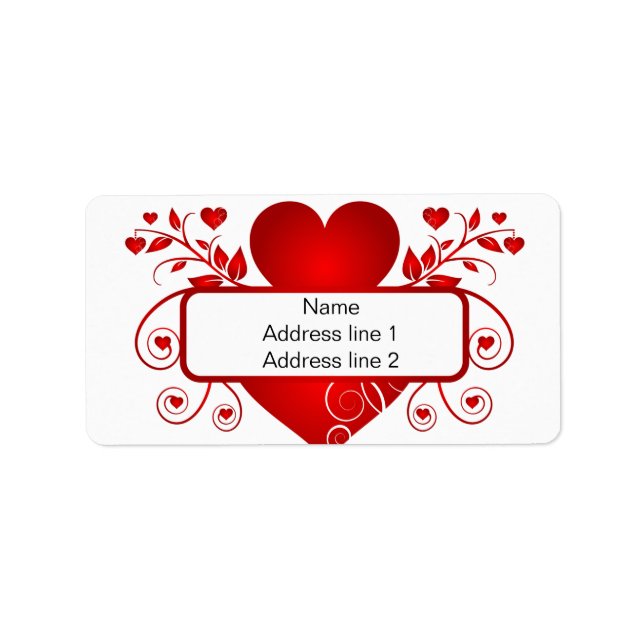 Two Hearts in One Return Address Label (Front)