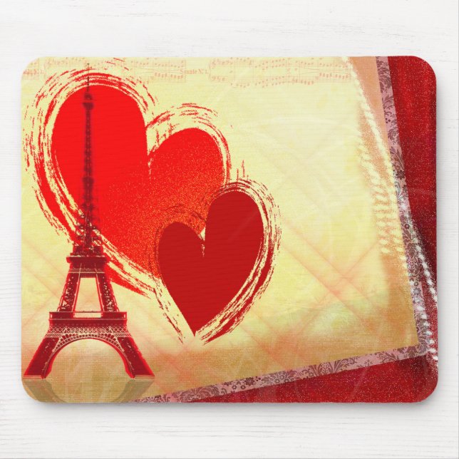 Two hearts in Paris Mouse Pad (Front)