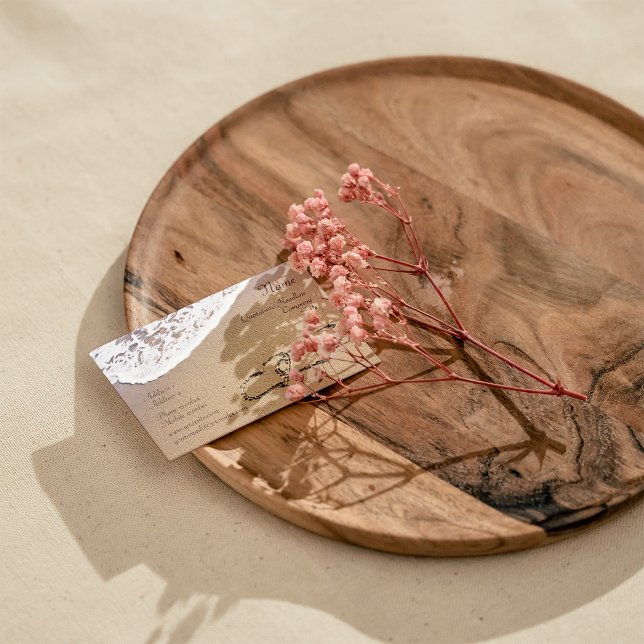 Two Hearts In The Sand Business Card (Two hearts drown in the sand business card. Summer, love activities related)