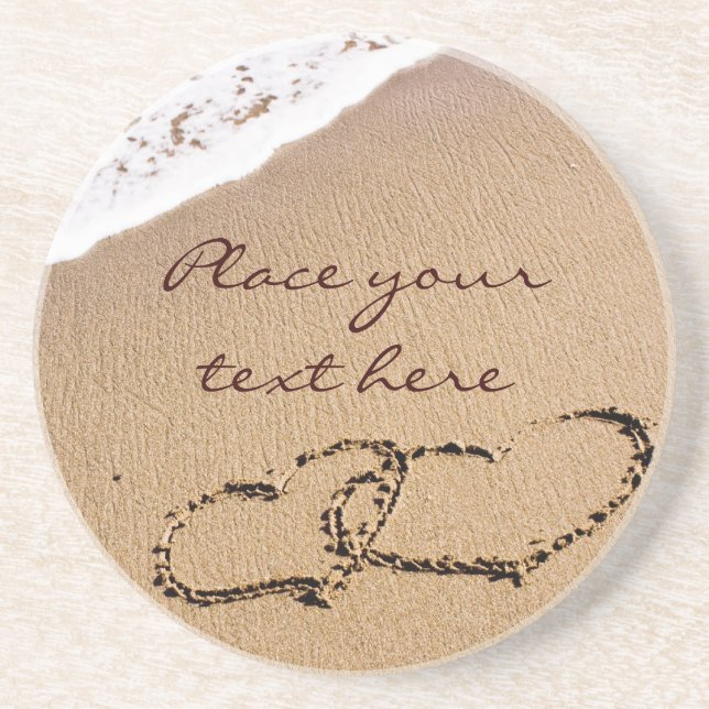 Two Hearts In The Sand Coaster (Front)