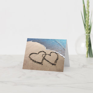 Two Hearts In The Sand Greeting Card