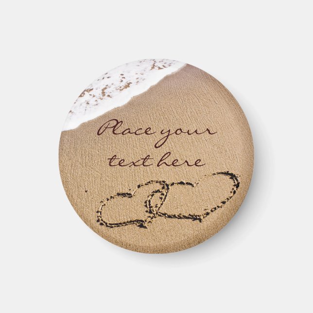 Two Hearts In The Sand Magnet (Front)