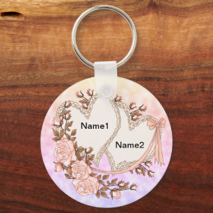 Two Hearts  Key Ring