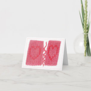 TWO HEARTS KNIT Note Card