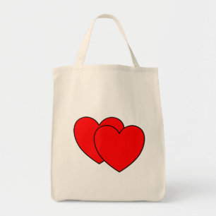 Two Hearts Large Tote Bag