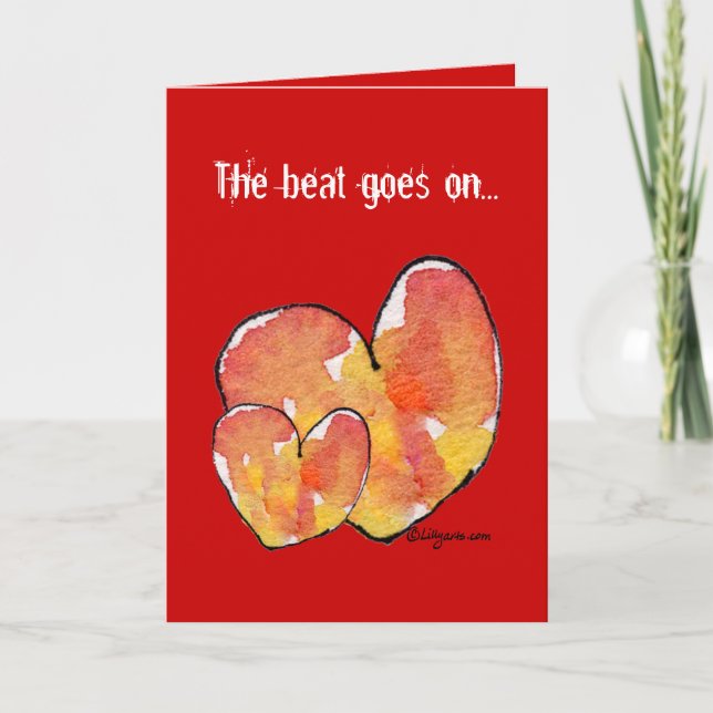 Two Hearts Love Card (Front)