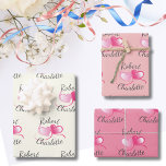 Two Hearts Meet as One customisable Wedding Wrapping Paper Sheet<br><div class="desc">Celebrate their Wedding Day with my stylish wrapping paper! Perfect for showcasing love and affection, it adds a heartfelt touch to the happy couple’s occasion. Share in the romance and wrap their gift with sincerity. Make your gesture kind and generous, presenting a beautifully styled package that signifies years of happiness...</div>