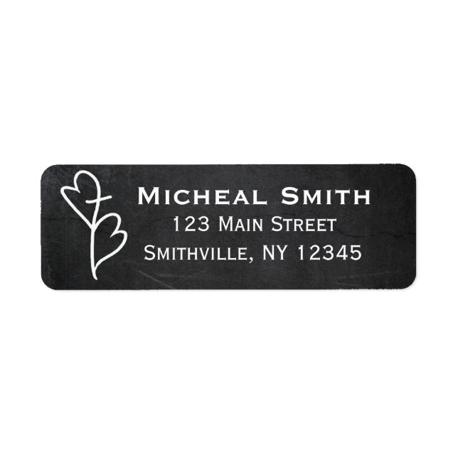 Two Hearts One Love Address Label (Front)