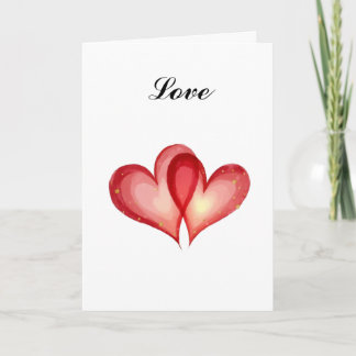 Two Hearts Personalized Greeting Card