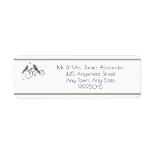Two Hearts - Return Address Labels